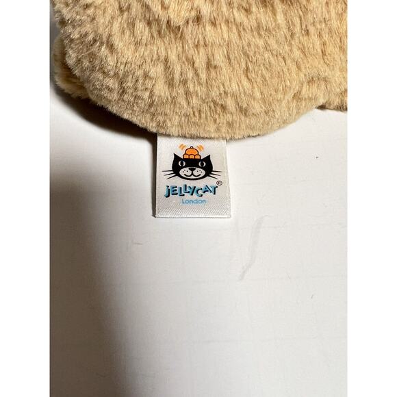 Jellycat EUC Happy Cinnamon Tan Hamster Plush Stuffed Animal 6" Tall Toy - Picture 3 of 5